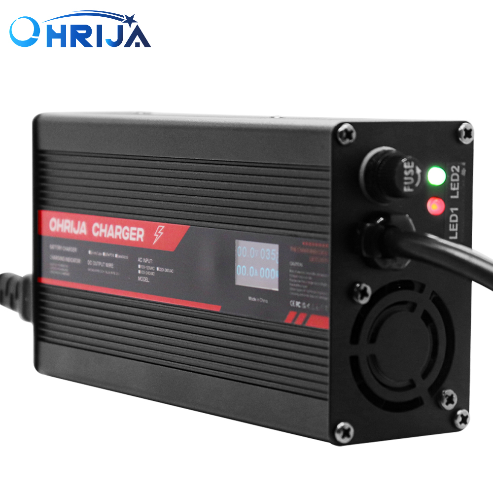 84V 20A Smart Charger - OHRIJA 67.2V 5A เครื่องชาร์จแบตเตอรี่ลิเธียมไอออนแบบสมาร์ทเปลือกอะลูมิเนียมเหมาะสำหรับ 16S 59.2V