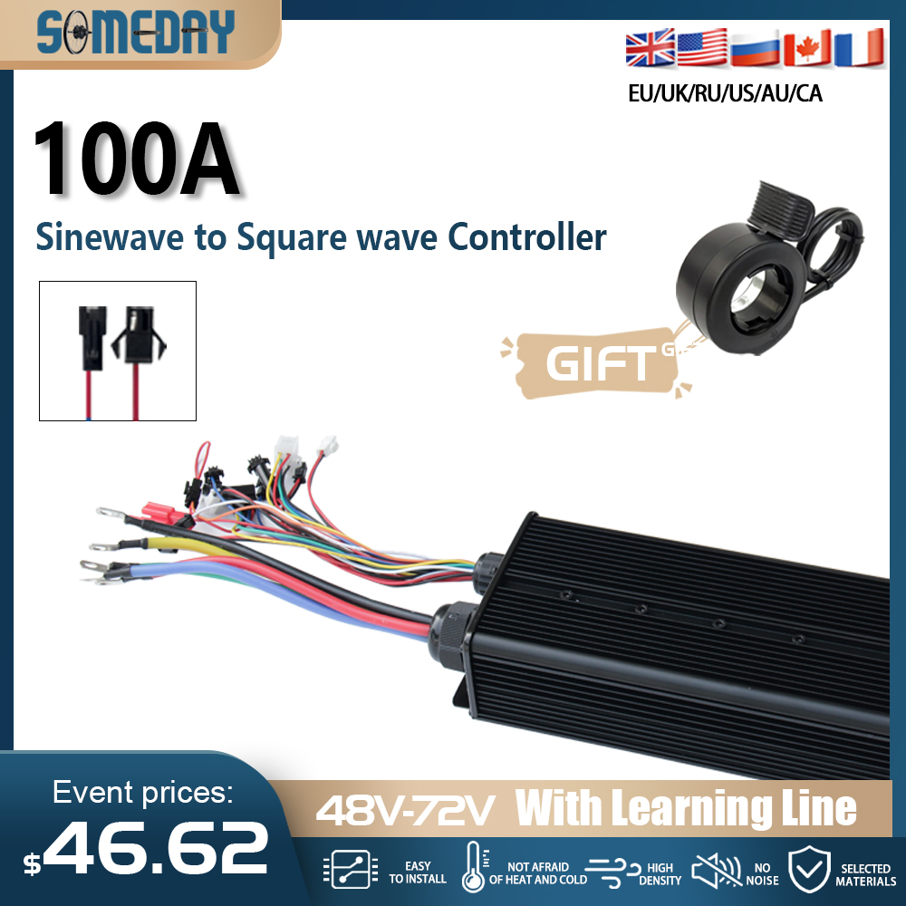 72V 100A Sabvoton Controller - ตัวควบคุมมอเตอร์ไร้แปรงถ่าน 48V-72V 100A สำหรับจักรยานไฟฟ้า พร้อมจอแสดงผล T5S